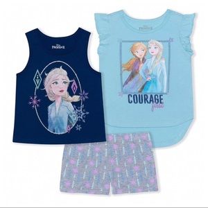 Disney Frozen Elsa Anna Cute Shorts Set